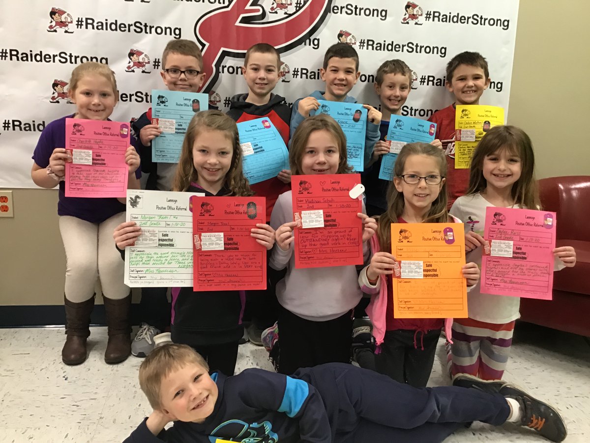 Check out these awesome Kindergarten, 1st and 2nd graders who earned a Positive Office Referral this week! #raiderstrong