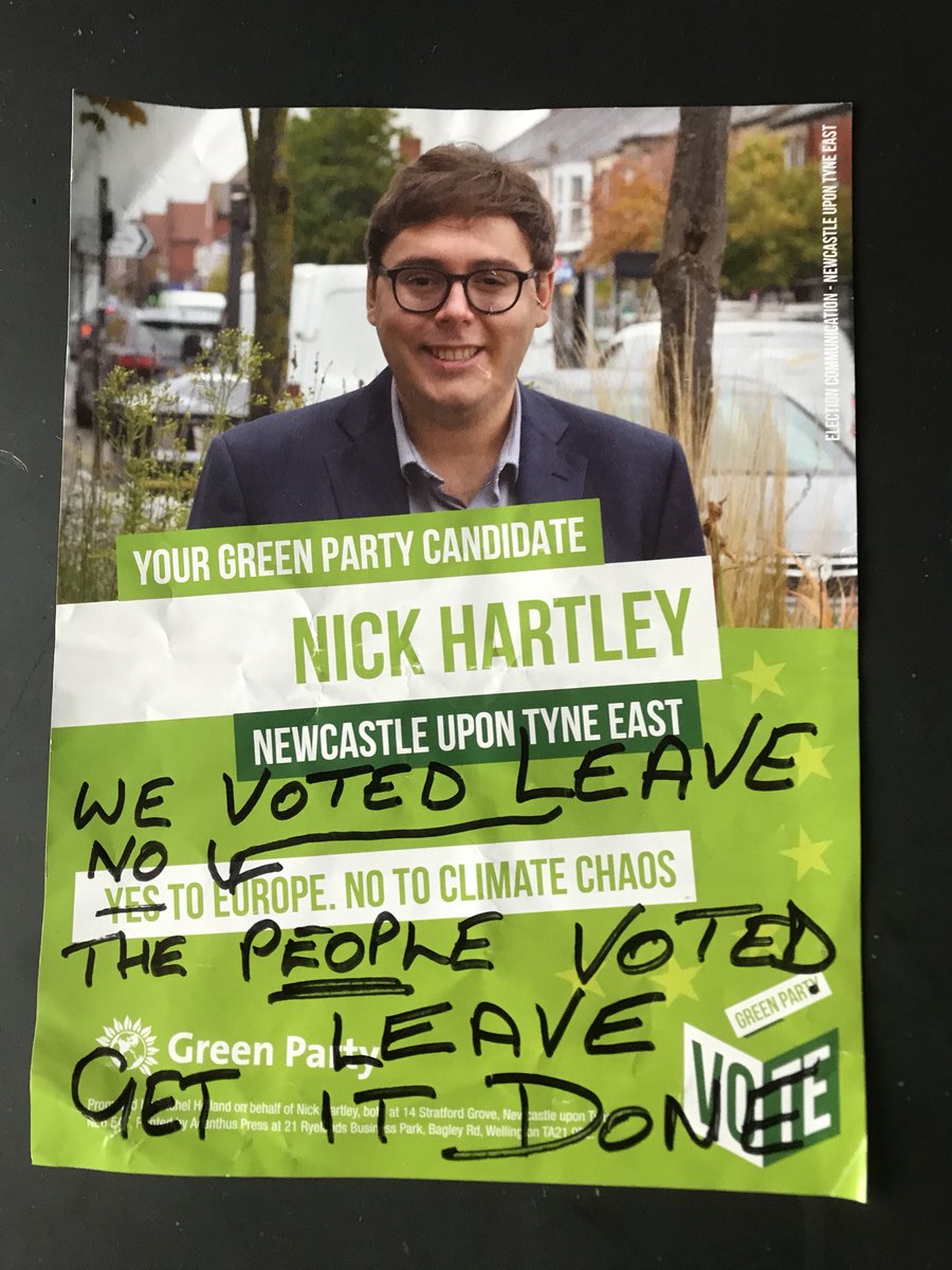 NickHartley's tweet photo. Iโm wondering if the person who took the trouble to mail this back to me during the election is content now?
Thing is, we still havenโt a clue what Brexit means... #ItsNotDoneYet #StillEuropean https://t.co/fvZof18maY