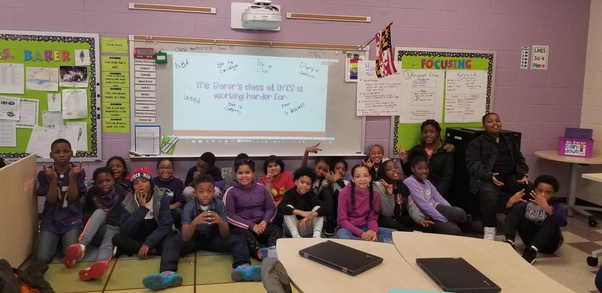 MsBarer's tweet photo. Hey @Lj_era8 , you’re the role model all of our students need!  Look for 120 letters of how you inspire our students every day coming from @LyonsMill 4th graders! @Ravens @tvtooten @wbaltv11 #BIGTRUSS https://t.co/DVIFbMaHZI