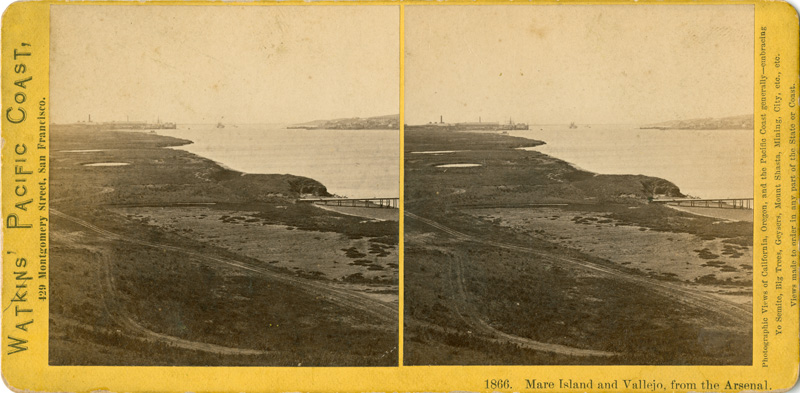 Historical photo of Mare Island from 1866.