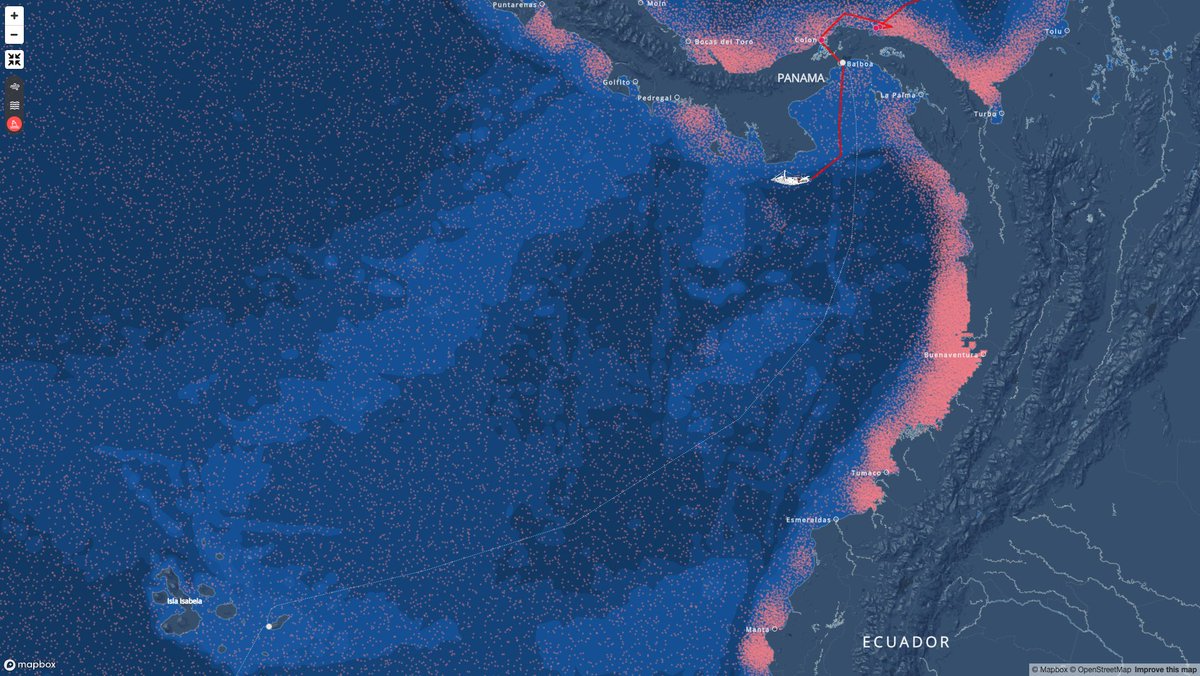 The crew departs Panama on the 1000 nautical mile journey to the Galapagos