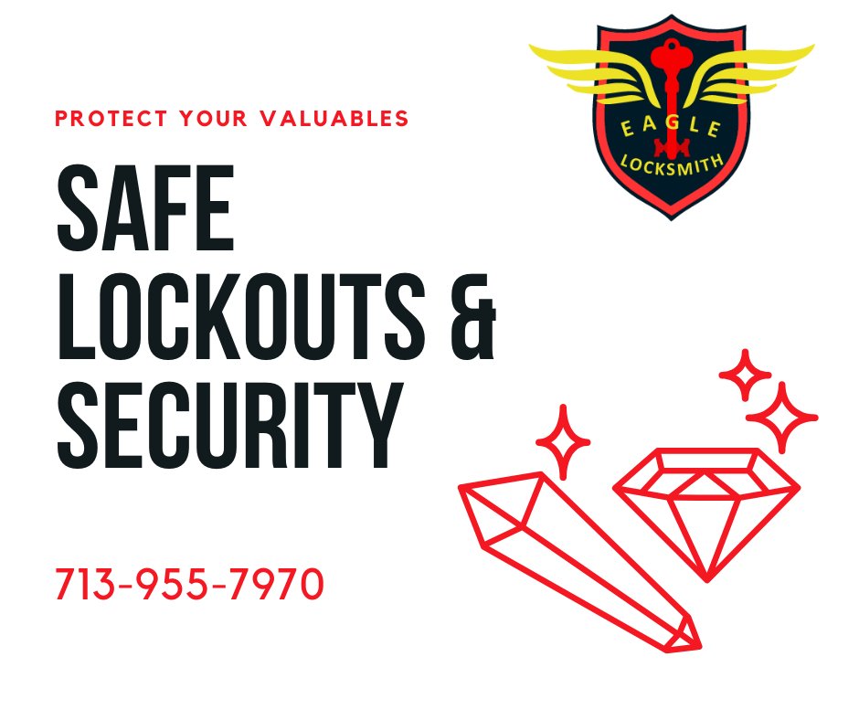 locksmith_eagle's tweet image. Lost the key or forgot the combination to your safe? Call out professionals to open your safe and create a new combination for you. Call 713-955-7970 for swift service or to make an appointment.

eagle-locksmith-texas.com/house-locksmit…

#safelocksmith #opensafe #locksmith #safelockout