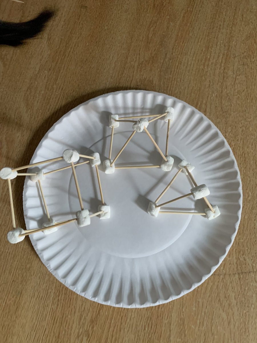 KakourosShannon's tweet photo. Today we created models and skeletons of 3D shapes using marshmallows and toothpicks! #MathIsFun #GandyNumeracy https://t.co/8EyecISKyZ