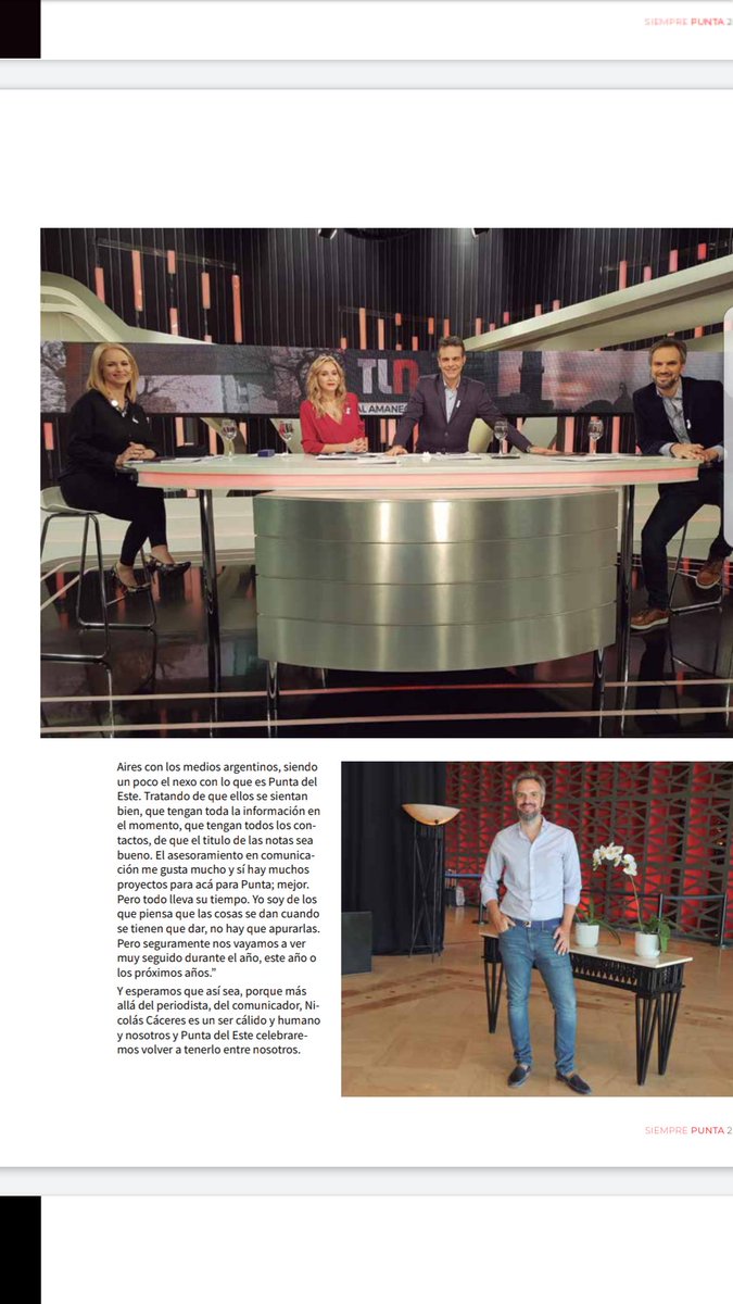 nicocaceres05's tweet photo. Gracias a todo el equipo de la revista #SiemprePunta edición verano, por tenerme en cuenta para esta linda entrevista. @adra777 #SergioRezzano @ferdygoldsman https://t.co/vCHqonNdHO