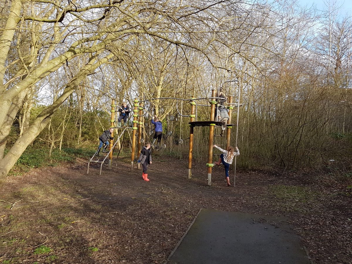 Year 4 forest schools today involved climbing huge hills, blindfold hide and seek and burning off steam at the park! Sleep well!!!! #gettingoutdoors