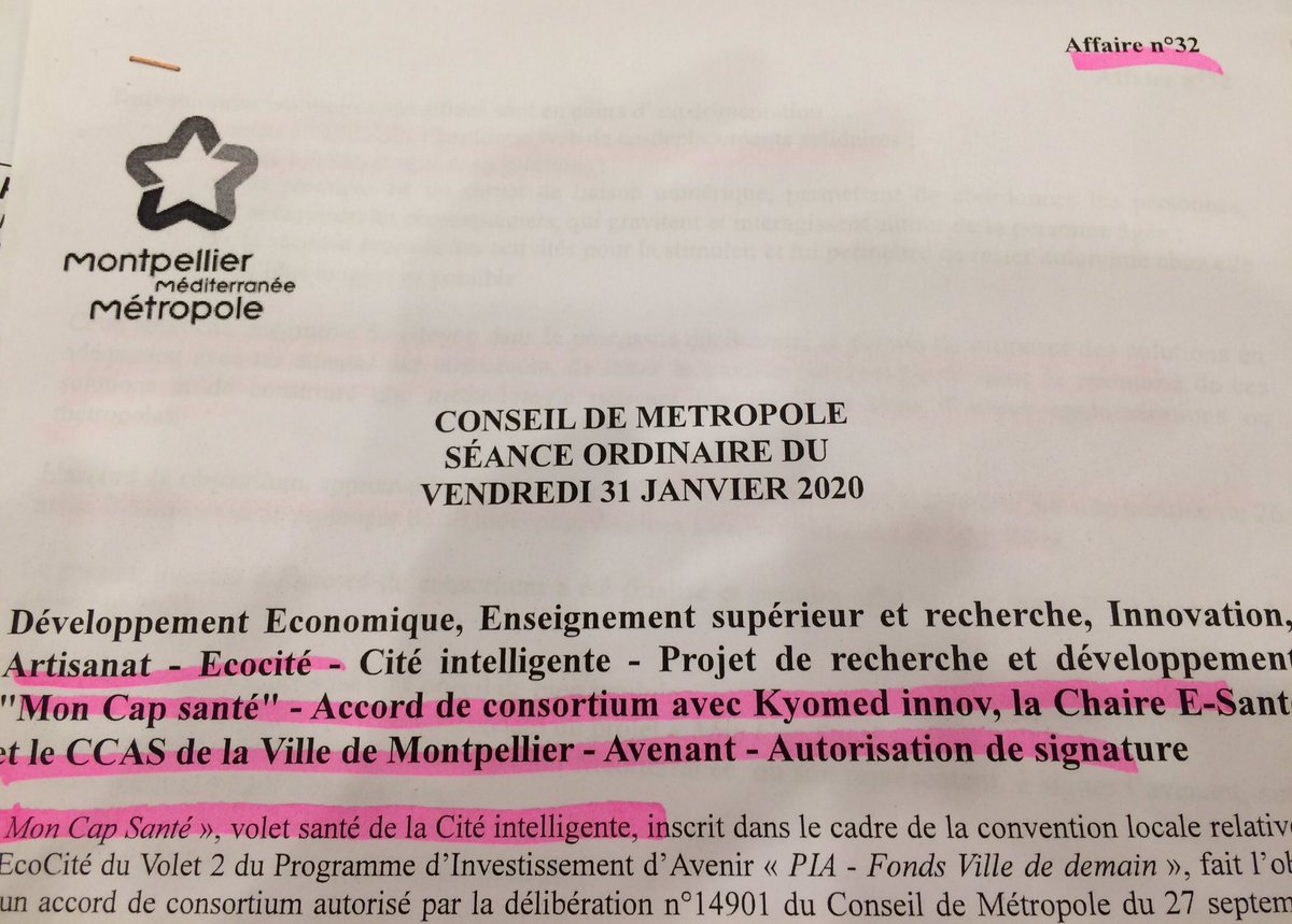 Collaboration entre société <a href="/KYomedINNOV/">KYomed INNOV</a> , la Chaire universitaire é-santé, le #CCAS #Montpellier et #Montpellier3M pour déployer après un travail de recherche des solutions pilotes pour les #seniors et favoriser le Bien Vieillir #capitalsanté <a href="/chantal_marion/">MARION Chantal 💎</a> @Saurel_P