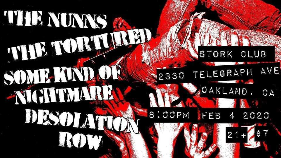 tortured_the's tweet photo. TUES FEB 4 @tortured_the bring their #skatepunk sound to @TheStorkClub in #Oakland, CA at 8PM w/ @TheNunns #DesolationRow &amp; #SomeKindOfNightmare! #punkrock #oaktown #BayArea #punk @KALXradio @EastBayExpress https://t.co/tVYpVrxeuV