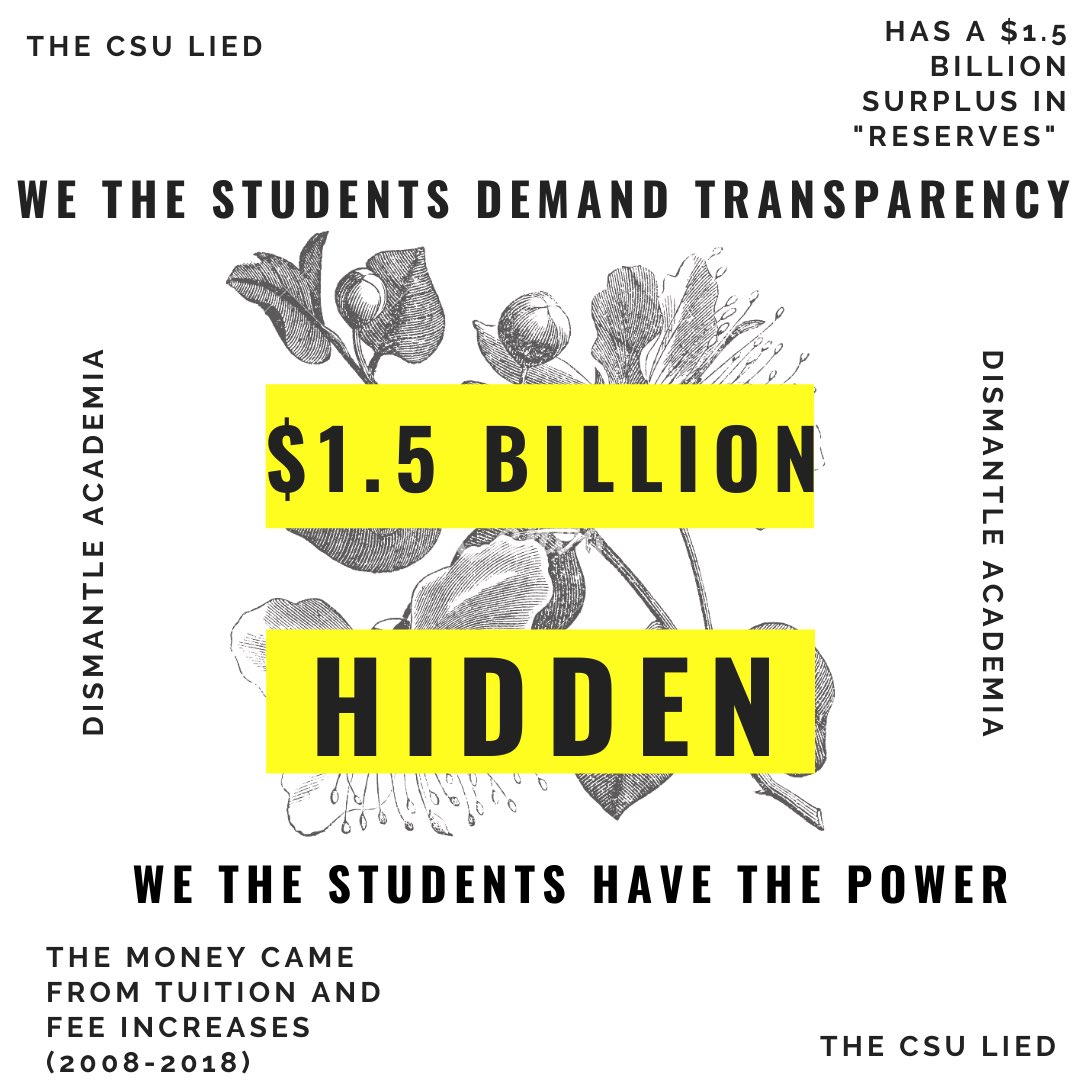csuchicosqe's tweet photo. Get wit it @calstate and give us back our money 👏🏽
Pass it on. #StudentsHaveThePower https://t.co/w4xFyBQe82