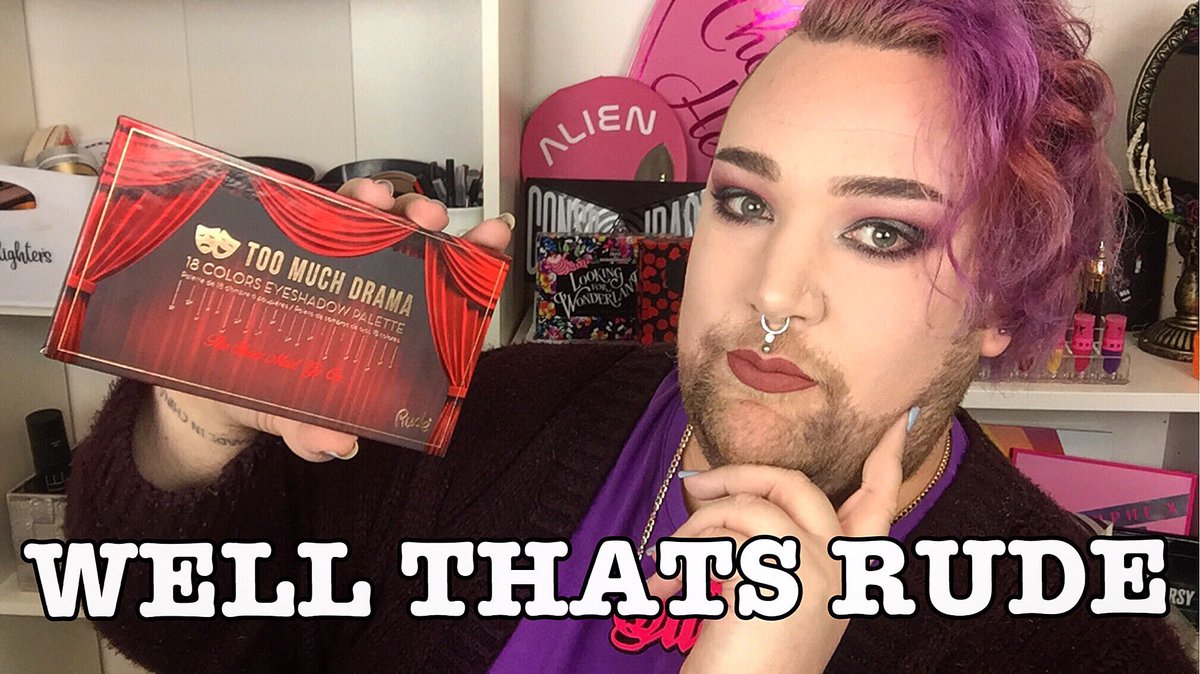 Rainbowsoul17's tweet photo. Trying the @rudecosmetics too much drama palette. https://t.co/vIHOgyZ9gm my thoughts are pretty good. #rudecosmetics #newvideo #makeup #makeupplay https://t.co/YuIJaG70Ix