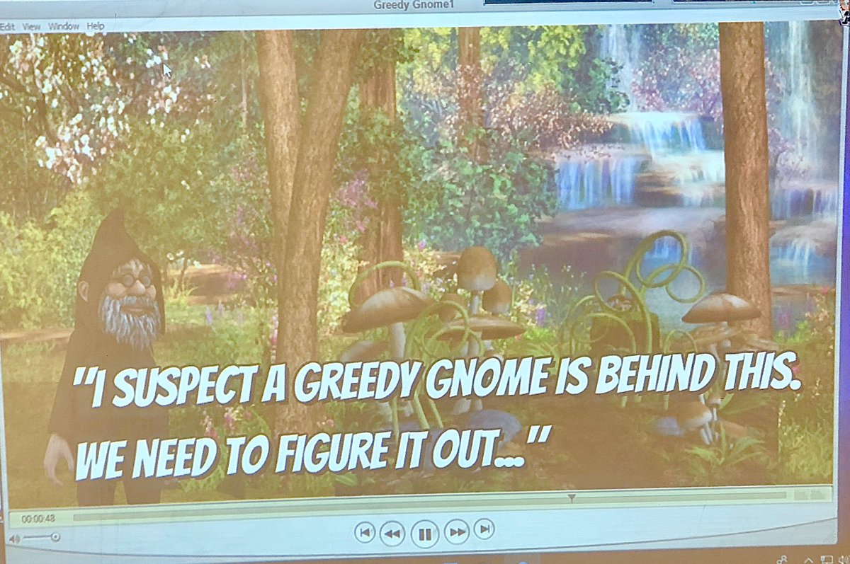 Mswilcoxsclass's tweet photo. Today we worked to solve the case of the greedy gnome! Food from the village supply stash went missing &amp; my students helped find the culprit.  They read graphs &amp; solved problems to get clues to solve the mystery. #mysterymath #2ndgrade #cwesisthebest #teacher #math #learningisfun https://t.co/ocnsAG7zTm