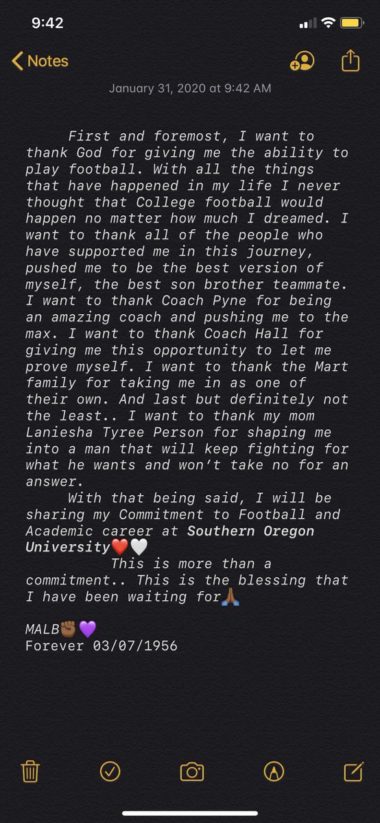 Clydebell0727's tweet photo. I am very proud to announce that I will be Commiting to @SOU_Football!! Thank you @CoachHall_SOU for the opportunity!🔴⚪️ https://t.co/W1ClN24U4I