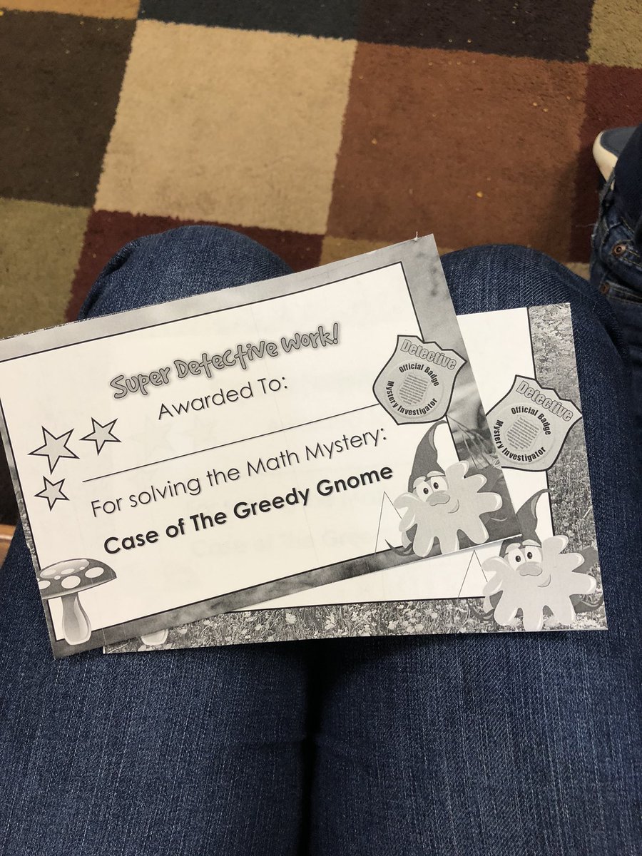Mswilcoxsclass's tweet photo. Today we worked to solve the case of the greedy gnome! Food from the village supply stash went missing &amp; my students helped find the culprit.  They read graphs &amp; solved problems to get clues to solve the mystery. #mysterymath #2ndgrade #cwesisthebest #teacher #math #learningisfun https://t.co/ocnsAG7zTm