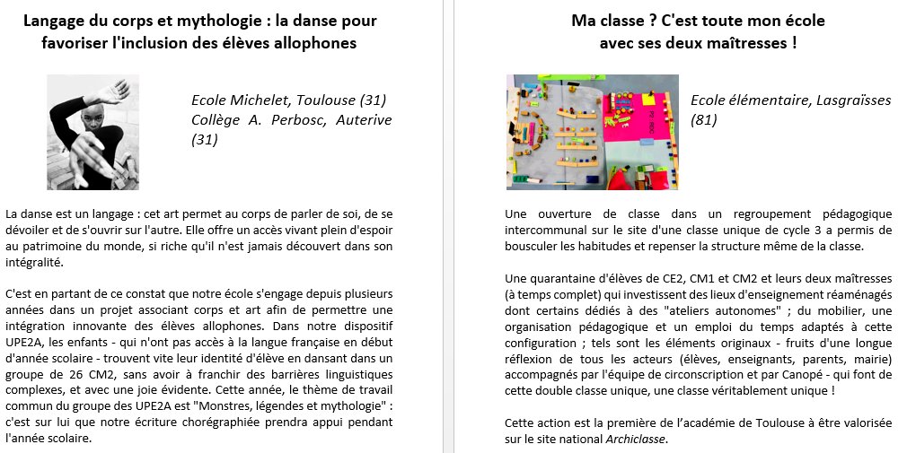 cardie_tlse's tweet photo. Parution du Top 32 national des actions innovantes sélectionnées pour participer à la prestigieuse Journée Nationale de l'Innovation : bravo aux HUIT projets toulousains sélectionnés parmi 447 candidats !
@actoulouse, une académie qui continue à innover 👍👏👏
@delaunay_benoit https://t.co/JGxBhurKXg