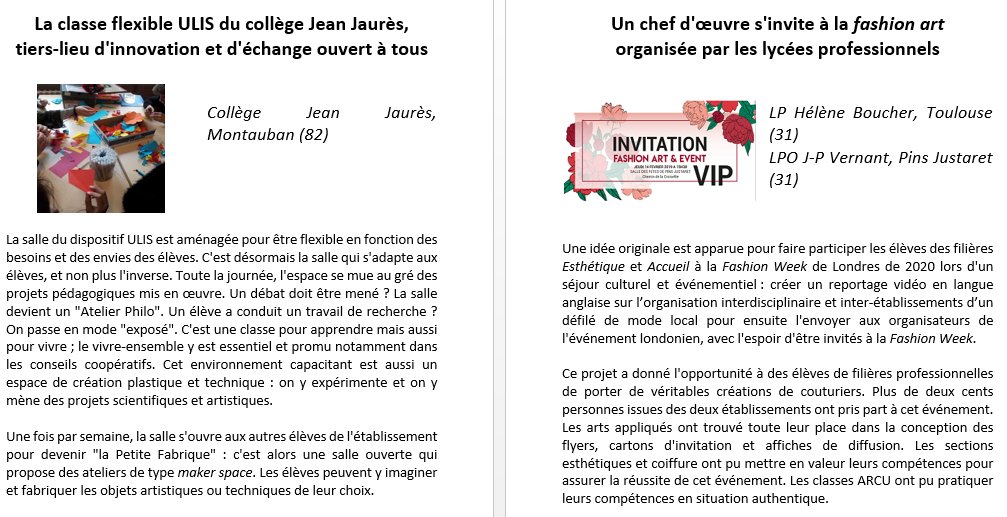 cardie_tlse's tweet photo. Parution du Top 32 national des actions innovantes sélectionnées pour participer à la prestigieuse Journée Nationale de l'Innovation : bravo aux HUIT projets toulousains sélectionnés parmi 447 candidats !
@actoulouse, une académie qui continue à innover 👍👏👏
@delaunay_benoit https://t.co/JGxBhurKXg