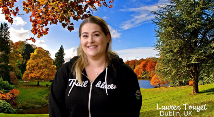 Lauren Touyet from Dublin, UK a Trailblazer Community member in th Trailblazer hoodie