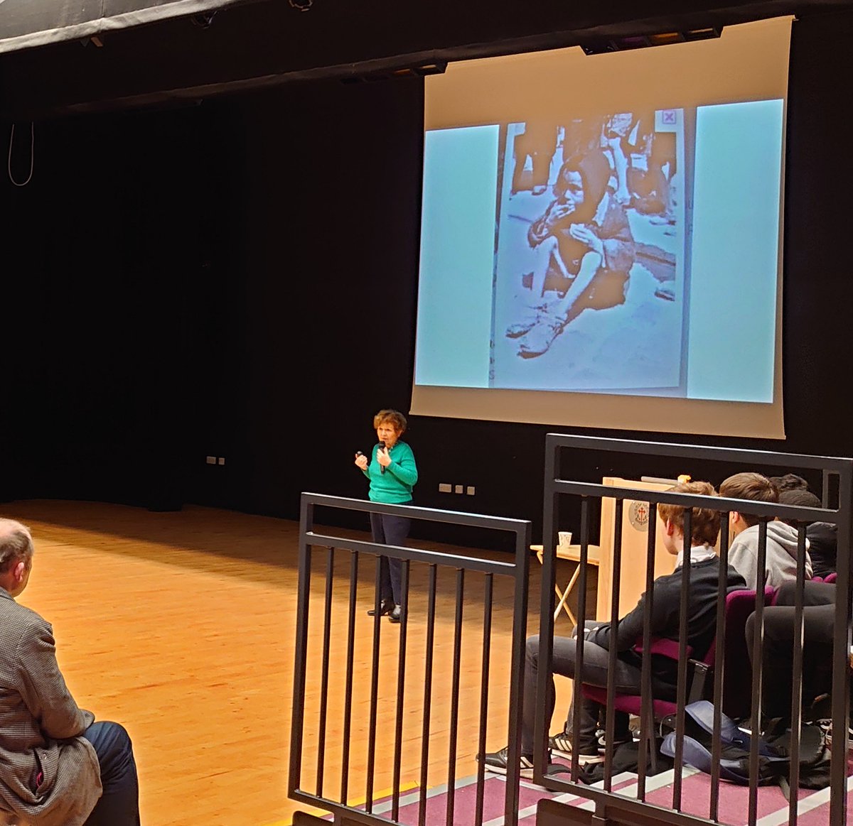 ExBROHT1's tweet photo. @BroHistory1 @BroHighOfficial @BroughtonPhilos Janine and Hasan spoke so eloquently and passionately about their experiences and the horrors of genocide. If human beings remember to live by the values of #BroRespect #BroInclusion and #BroIntegrity we should never see these atrocities again. https://t.co/qBVwcaINYr