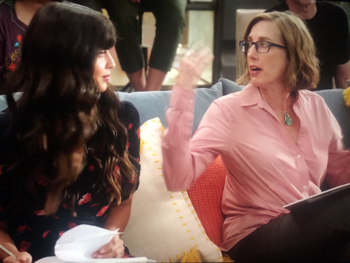 Pamela Hieronymi in a scene with Jameela Jamil