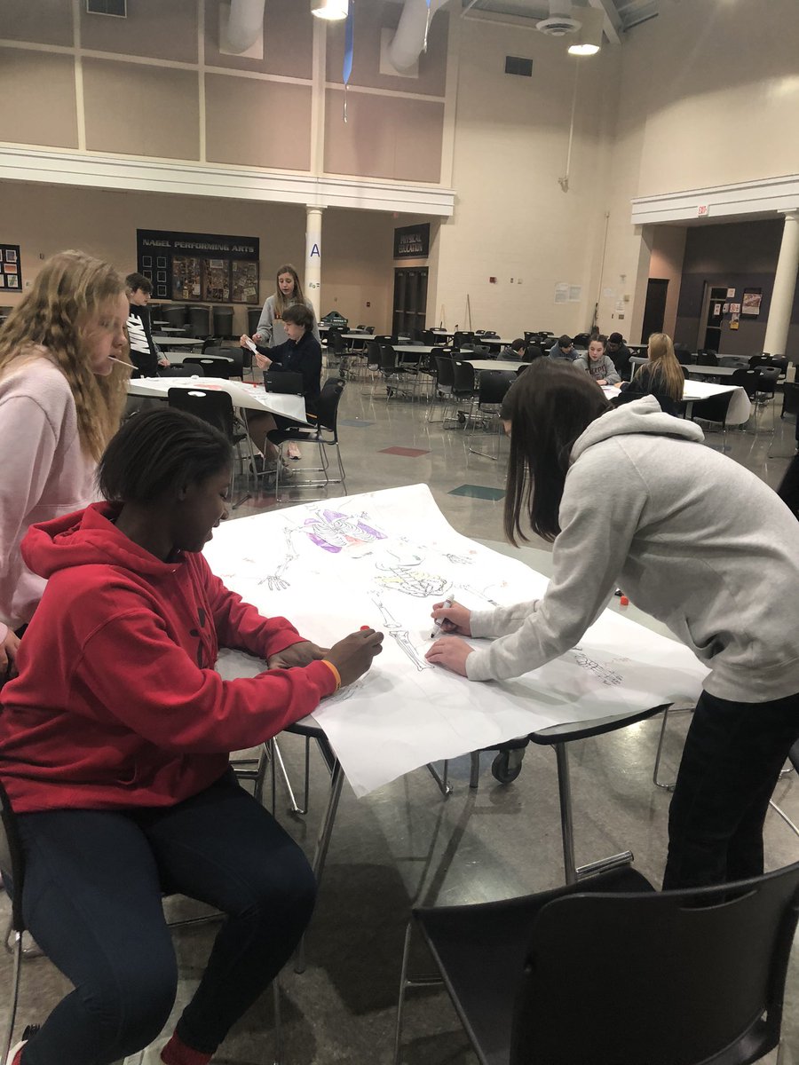 coachpete50's tweet photo. @NagelNighthawks Sports Medicine S’s having fun learning about human body systems. @quiknita @meibslife https://t.co/GVpjr48KUx