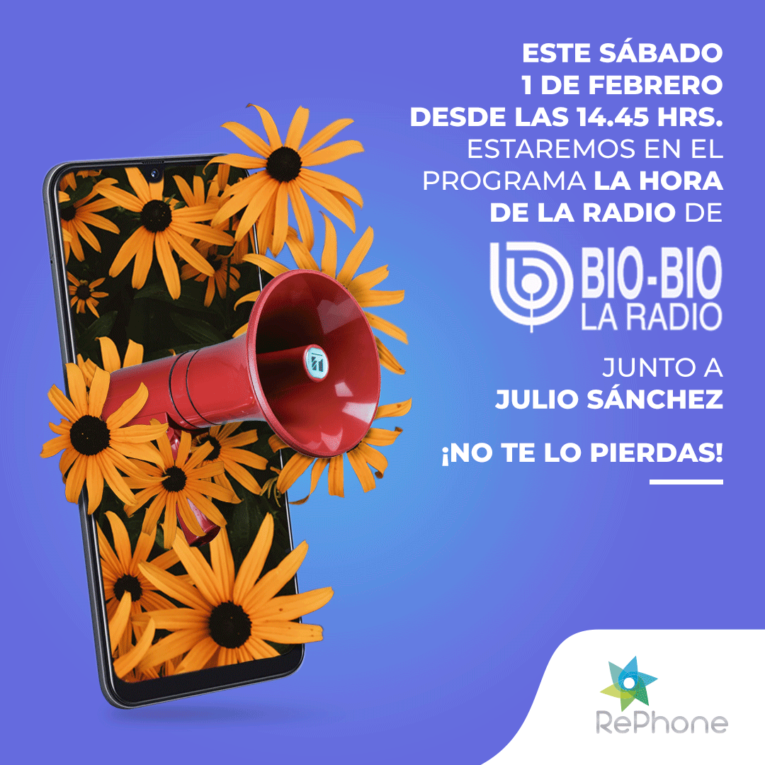 RePhone_chile's tweet photo. Febrero lo partimos con el pie derecho en RePhone , y que mejor que de la mano de nuestra representante Andrea Córdova en una gran entrevista en @biobiochile junto a Julio Sanchez en el programa La Hora en la Radio ¡No te lo pierdas desde las 14:45!.
.
.
.
#RePhone https://t.co/zdz3ei005a