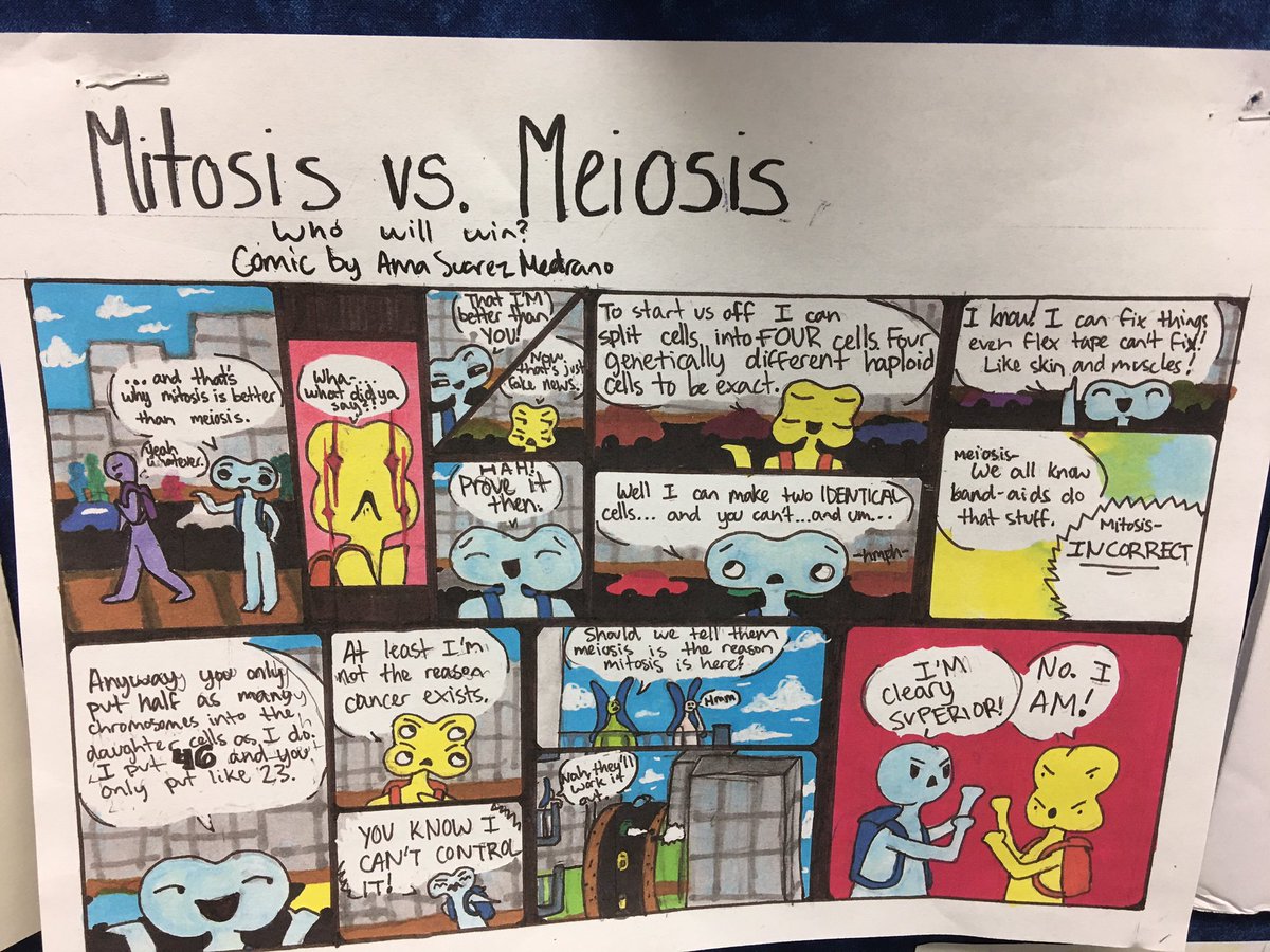 TFantell's tweet photo. These SCMS Neptunes are so creative! Enjoyed having them share their mitosis and meiosis menu activities. @SCM_Principal #CBGacademies https://t.co/oDdZMK0GOW