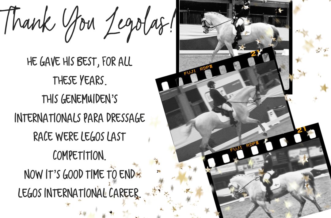 JaanaOfficial's tweet photo. Thank you all our supporters, fans, friends, coaches and sponsors!!

This competition was Legos last para dressage race at international level. Now we start to train with our stallion Collected But Not for futures competition!

#paradressage #pararatsastus #ratsastus #riding https://t.co/3MGIhQGyk3