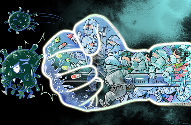 PDChina's tweet photo. Fighting against the virus (China Daily) https://t.co/uXYX8q817C