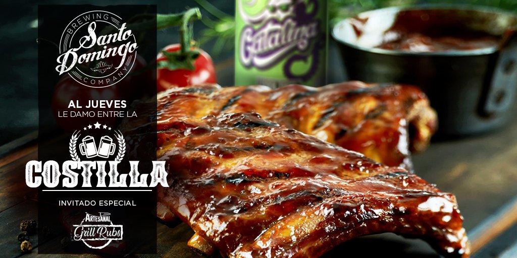 SDBrewingCo's tweet photo. ¡A partir de febrero, a todos los jueves le damo' entre la' costilla! 🥩🍻🍻 Ven a disfrutar en nuestro Tap Room de las mejores costillitas in town, de la mano de JP Artesanal, y por supuesto, acompañadas de nuestras cervezas. #sdbc #beer #brewing #cerveza #ribs https://t.co/jOw6yQcat9