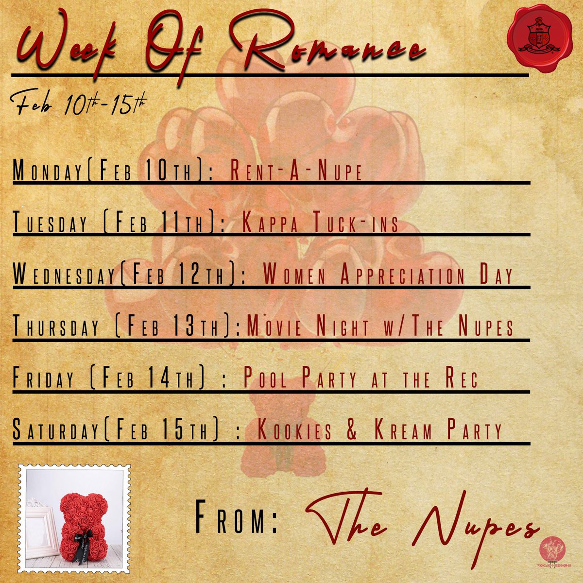 _Bossmantre's tweet photo. 🗣It’s that time of the year again!! The moment ALL of you ladies have been waiting for is finally here. An entire week dedicated to the lovely women here at EMU!! 🐰🌹#EMU #WeekOfRomance #TeamEMU #1911 #Nupes #DeltaNu https://t.co/rlVyWR9rVo