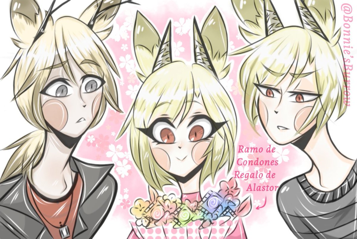 AmyBonnie4's tweet photo. #Hazbin_Hotel #FanFamilyCharlastor #ForASafeValentinesDay #DoodlesBrother

¡Por un San Valentín protegido! ✨

Ayer mientras terminaba unos bocetos del Preguntas y Respuestas HH me imaginé a Alastor dando su intento de quebrar el hielo con ellos xD
Claro, no se lo tomaron bien. https://t.co/PS5oYMR2Px