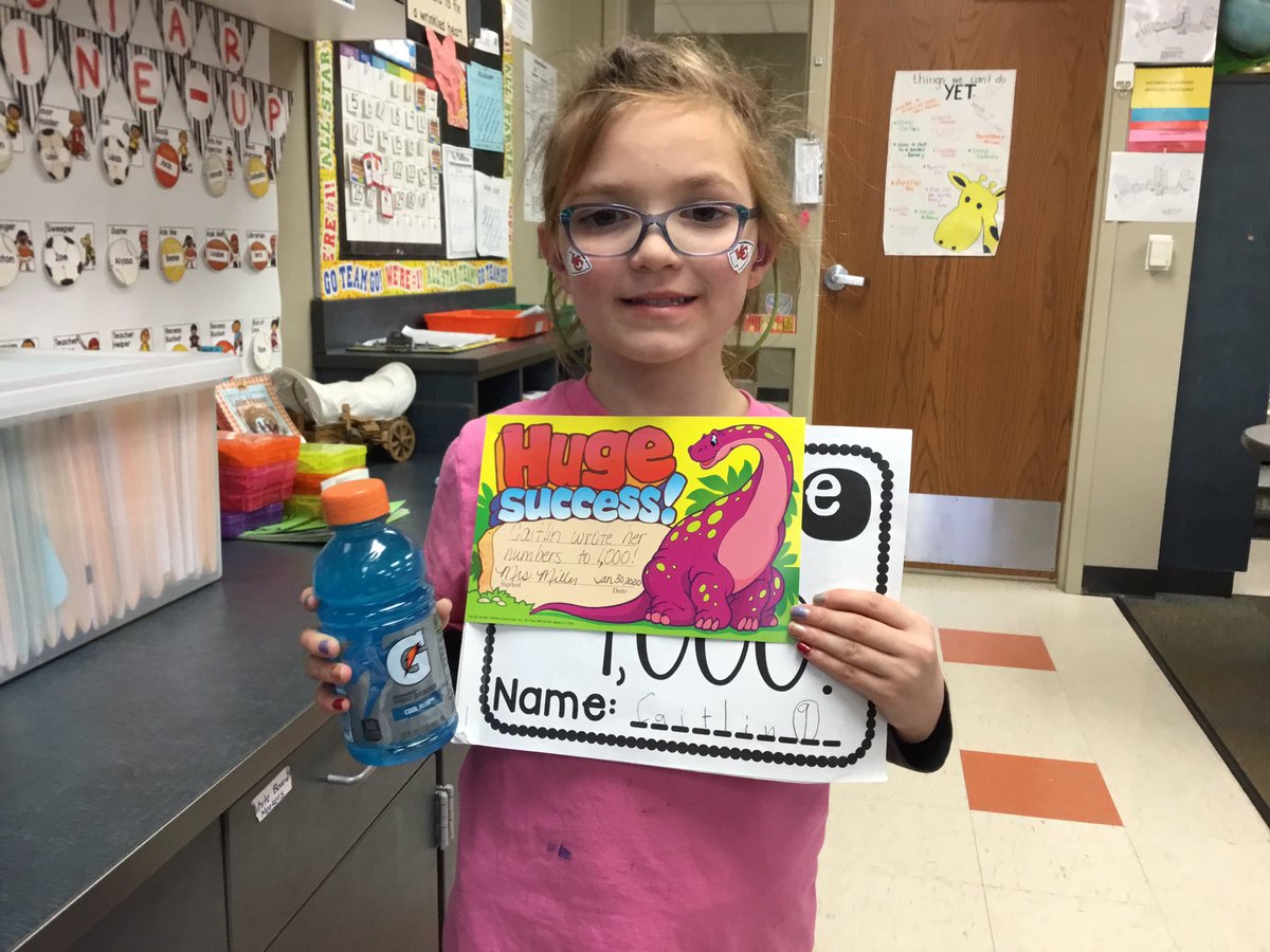 Great job writing to 1,000,