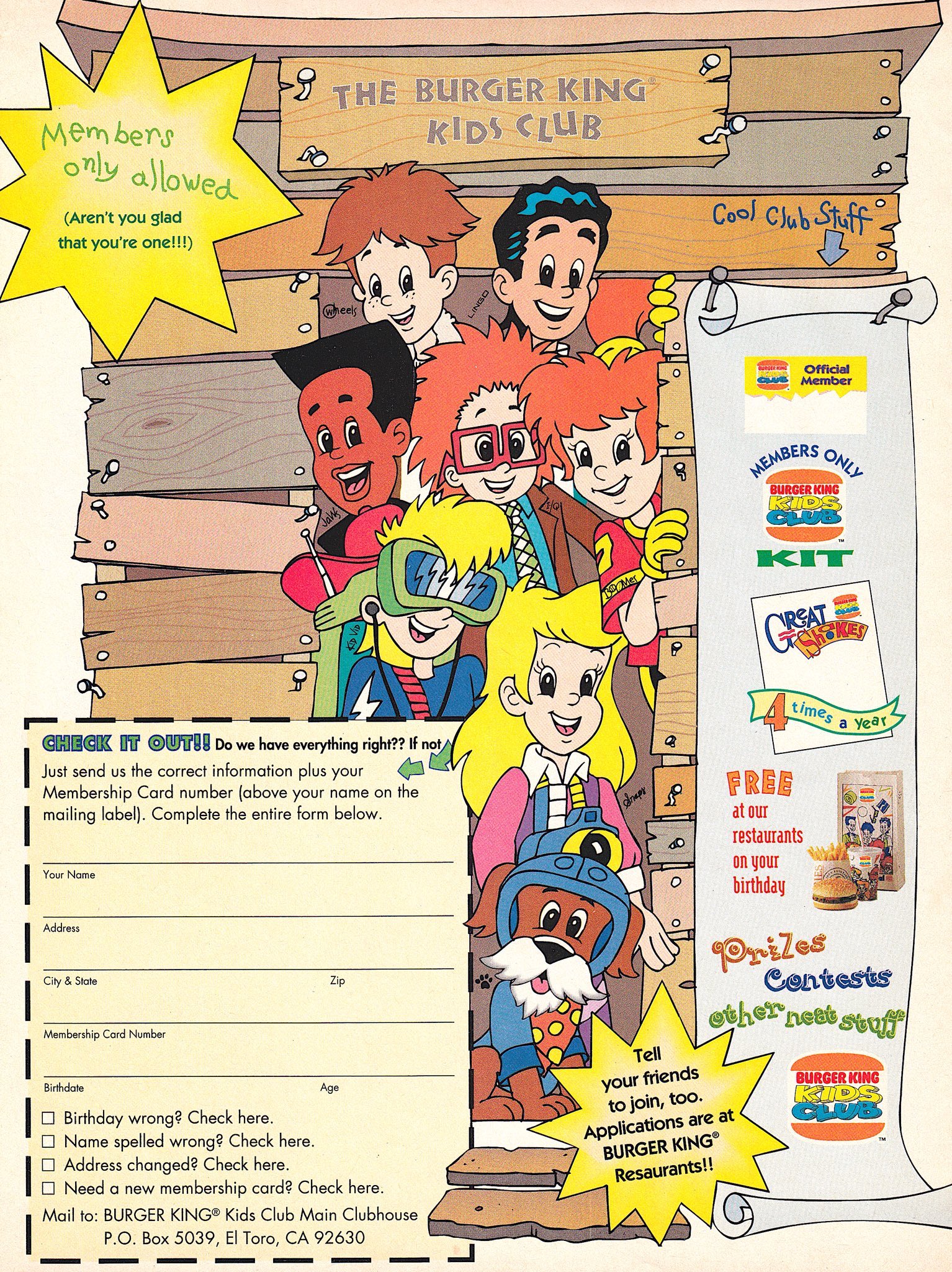 burger king birthday club