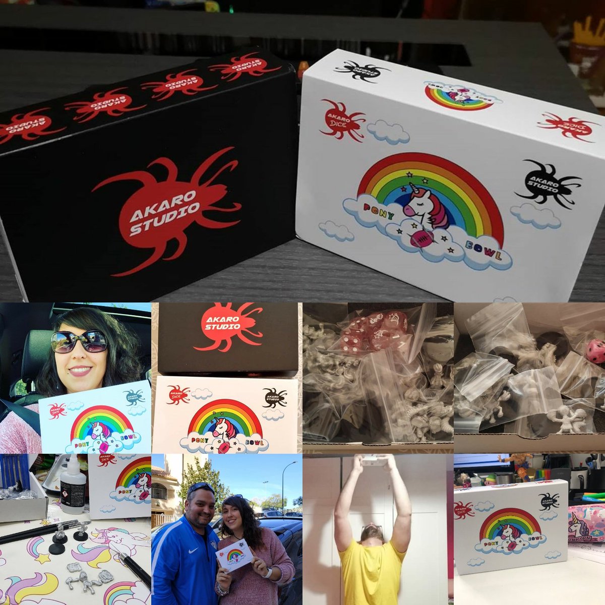 AkaroDice's tweet photo. Nos llegan fotos de ponis recibidos. Si aún no tienes el tuyo, tranquilo, en los próximos días estarán en casa.
#ponybowl #teamunicorn #teamponi #bloodbowl #AkaroDice https://t.co/QS9o9uiPpZ
