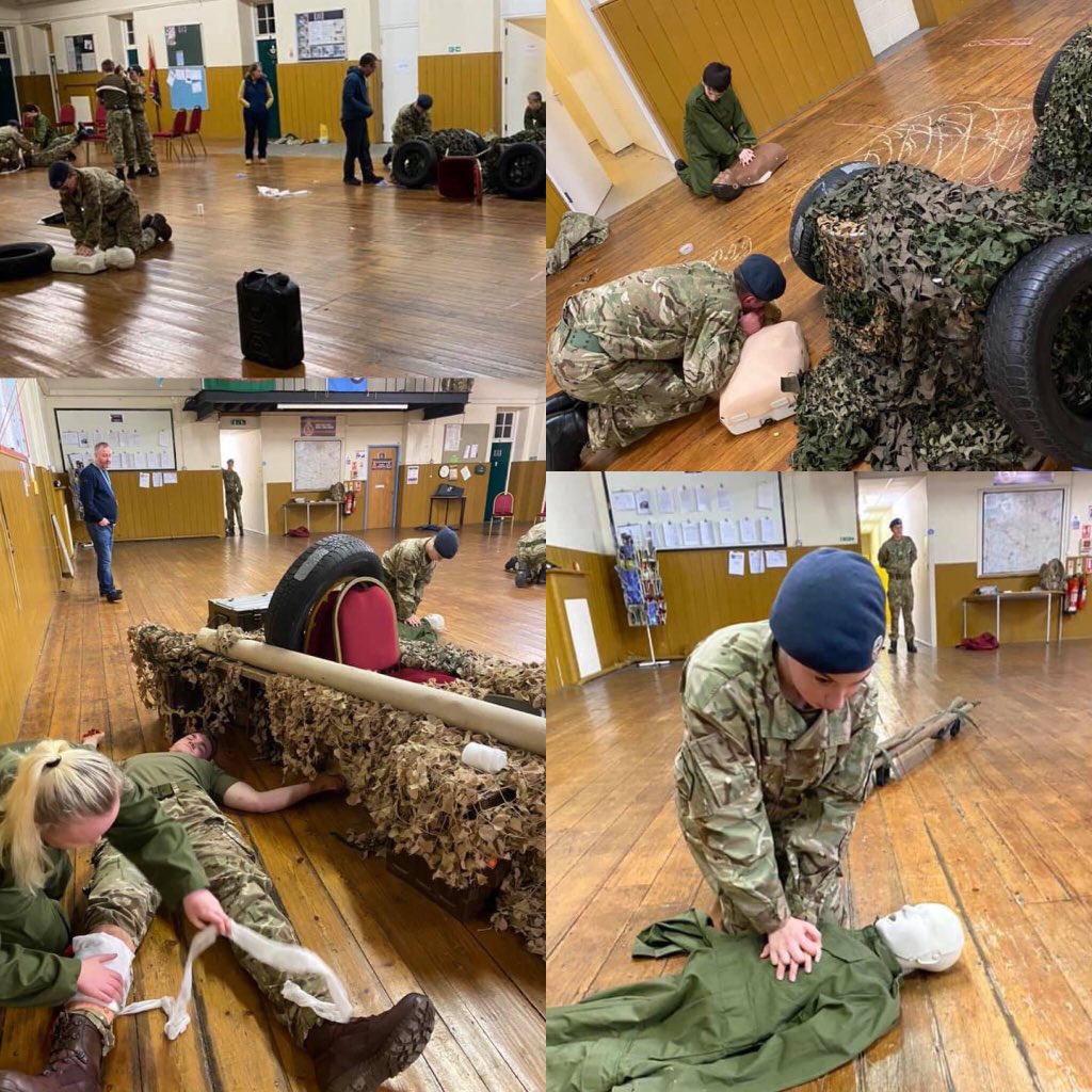 Last night cadets were challenged to put their 1st Aid skills to the test with a variety of challenging scenarios. <a href="/1182atc/">1182 Squadron ATC</a> <a href="/SWRegionRAFAC/">South West Region RAFAC</a> @MediaDevSom <a href="/ComdtAC/">Commandant RAF Air Cadets</a> <a href="/stjohnambulance/">St John Ambulance England</a>