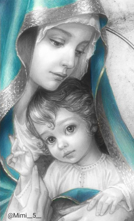 Madonnina prega per il mondo intero ♥️🌹🙏