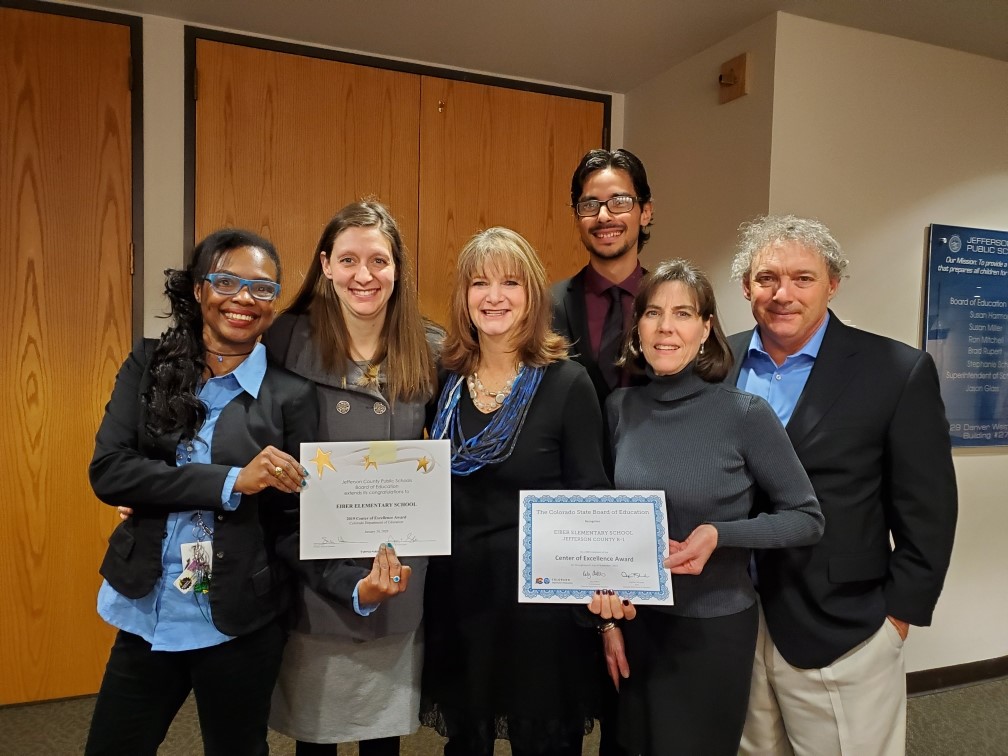 EiberSchool's tweet photo. Eiber is a recipient of the Centers of Excellence award from CDE, for two consecutive years! Ms. Bedell and a few of our staff got to accept the award last night! We are so proud of our students and staff for working so hard!

#jeffco #proud #feeelgoodfriday https://t.co/asOUmOkhj6