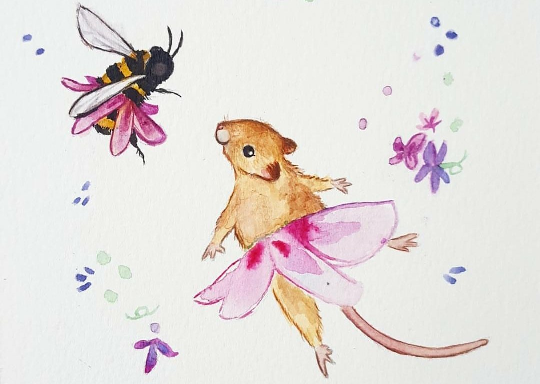 HannahJaneAllen's tweet photo. This week's #colour_collective 😍 featuring some #orchil ballerinas #illustration #watercolour  @Clr_Collective https://t.co/rNv4ML7WsT