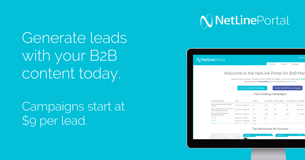 NetLine_Corp's tweet photo. You're a marketer on a mission - kickstart or boost your #leadgen right now with the #NetLinePortal. Create a free account, launch a campaign in minutes. https://t.co/3jKmEz4vAN https://t.co/L2DviB1wdd