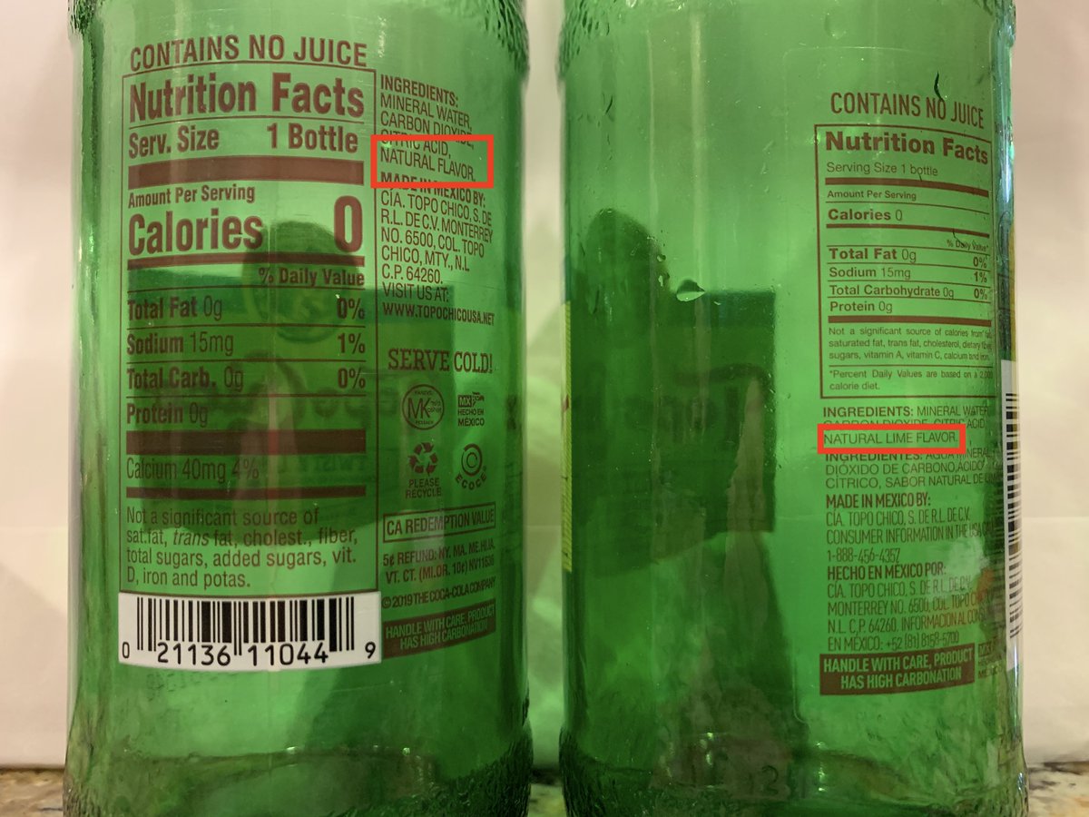 Jimbabwe's tweet photo. @TopoChicoUSA I just bought several cases of Lime #TopoChico (as I do frequently) and the flavor has changed!! It's definitely worse now! It tastes like artificial key lime! The label is different, too! I'm considering returning them! Why would you do this??? https://t.co/94ODERKgPY
