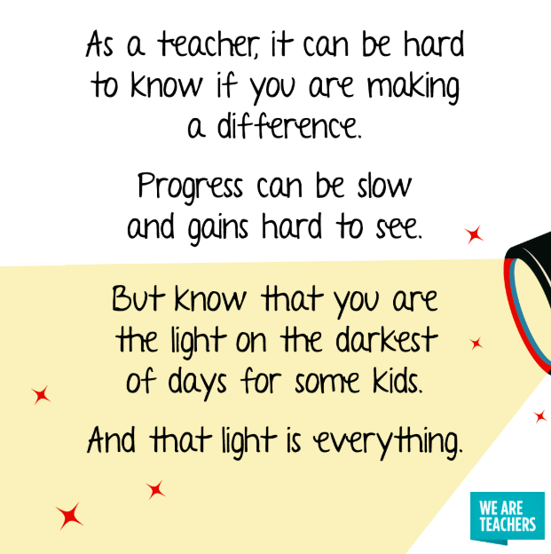 Brooks_OSE's tweet photo. A good reminder for all teachers! Be the light! https://t.co/dQnuMpIJPd