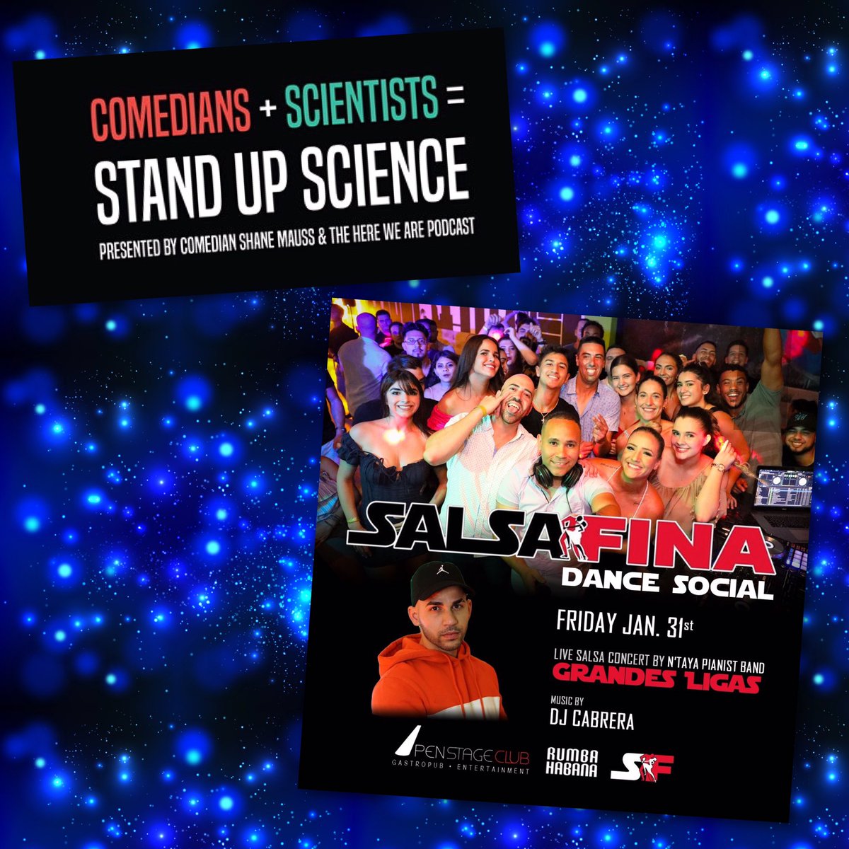 OpenStageClub's tweet photo. #LaughOutLoud with the mixing of #Comedy and #Science starting 7pm or #Dance until you drop with #DJCabrera’s #SalsaFina #LatinParty starting 10pm #OpenStageClub #GastroPub #LiveEntertainment #CoralGables #MusicMatters https://t.co/l7Q0cgCTFs