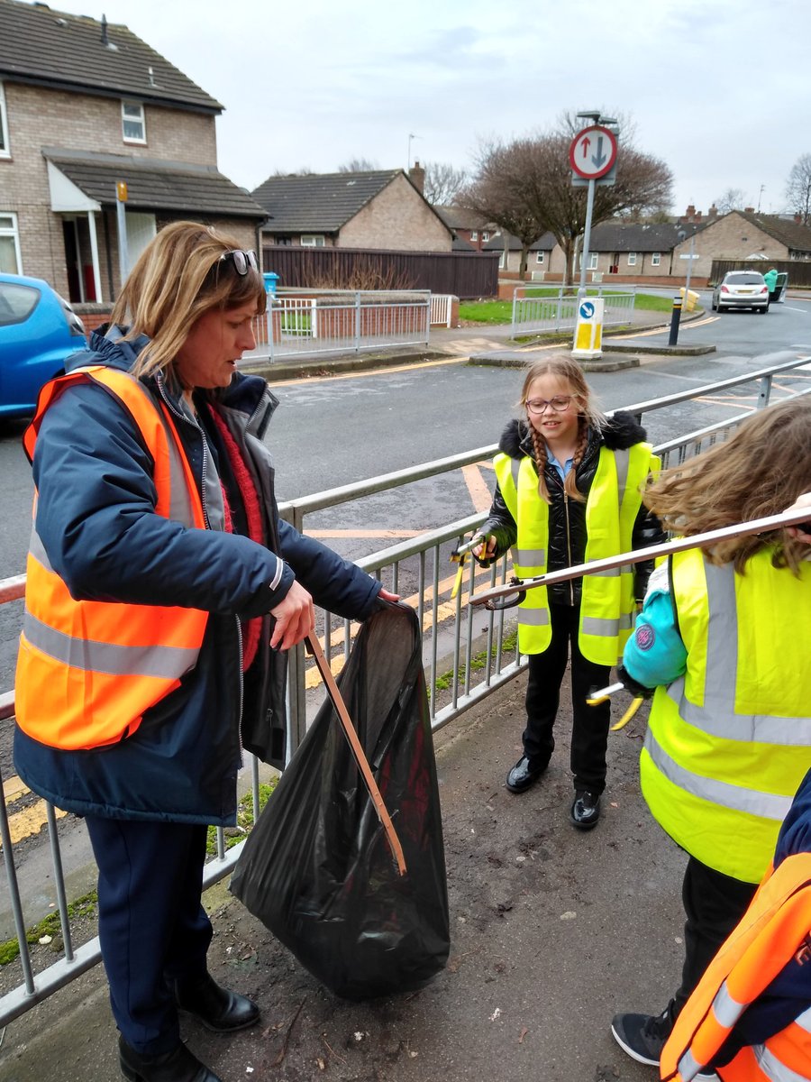 wearenewington's tweet image. Mrs Young and her litter pickers were out in force today keeping the area around our school litter free. #bighearted.