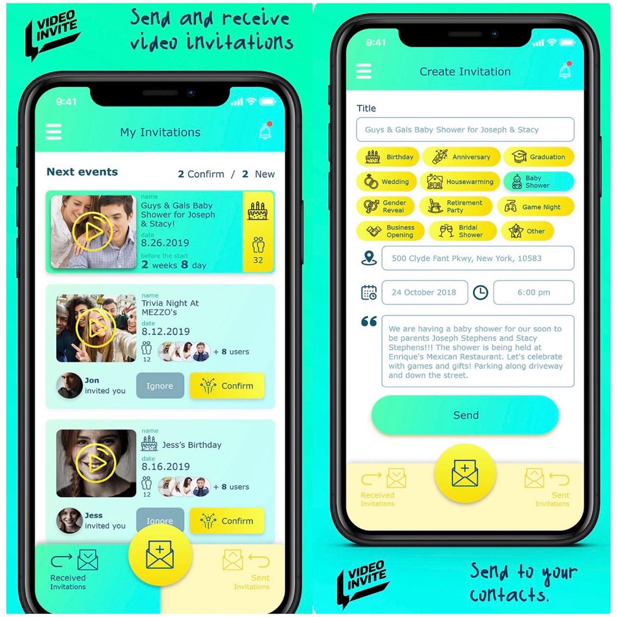InviteVideo's tweet photo. Time to bring those invitations to life! Use #VideoInvite to quickly create and send personalized video invitations for any event! Guests can RSVP through the app and even send video responses back! Download today! Follow us on all social media platforms @invitevideo https://t.co/VlraxPqguE