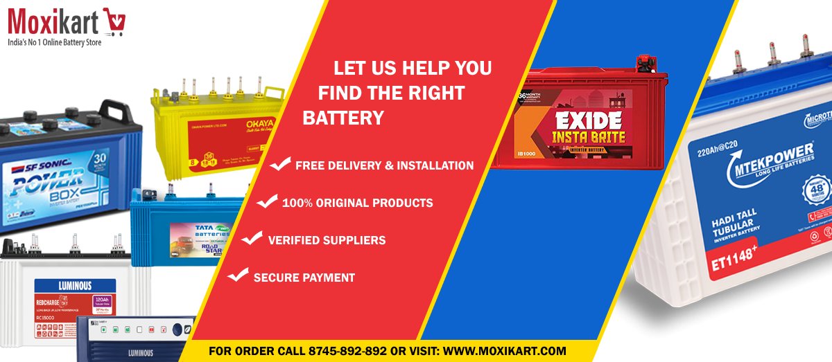 KartMoxi's tweet image. Let Us Help You Find the Right Battery
Buy_Online_Battery_Home_Delivery_Available_Car_Battery, Inverter_Battery, Quick_Home_Delivery, Call for Booking @ 8745-892-892 or Visit: moxikart.com

#moxikart #carbattery #power #energy #batterydelivery #deliveryDelhiNCR