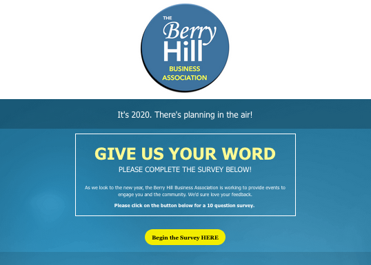 ShopBerryHill's tweet photo. Help us to make a plan for 2020! We'd sure love to hear from you. https://t.co/9w1HlnN4YZ 
https://t.co/fVeamktTzW https://t.co/5sEWpebUYu