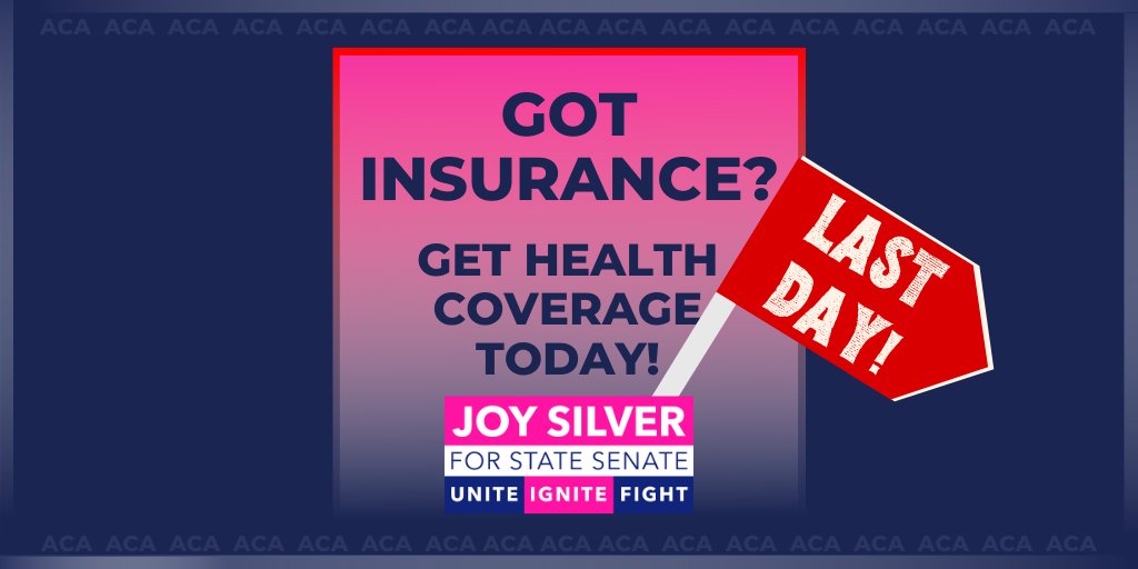 TODAY is the LAST DAY to get insured under the #AffordableCareAct!

Spread the word!

Sign up here 👉 bit.ly/2R6mFMO

#VoteForJoy
#healthcare
#obamacare