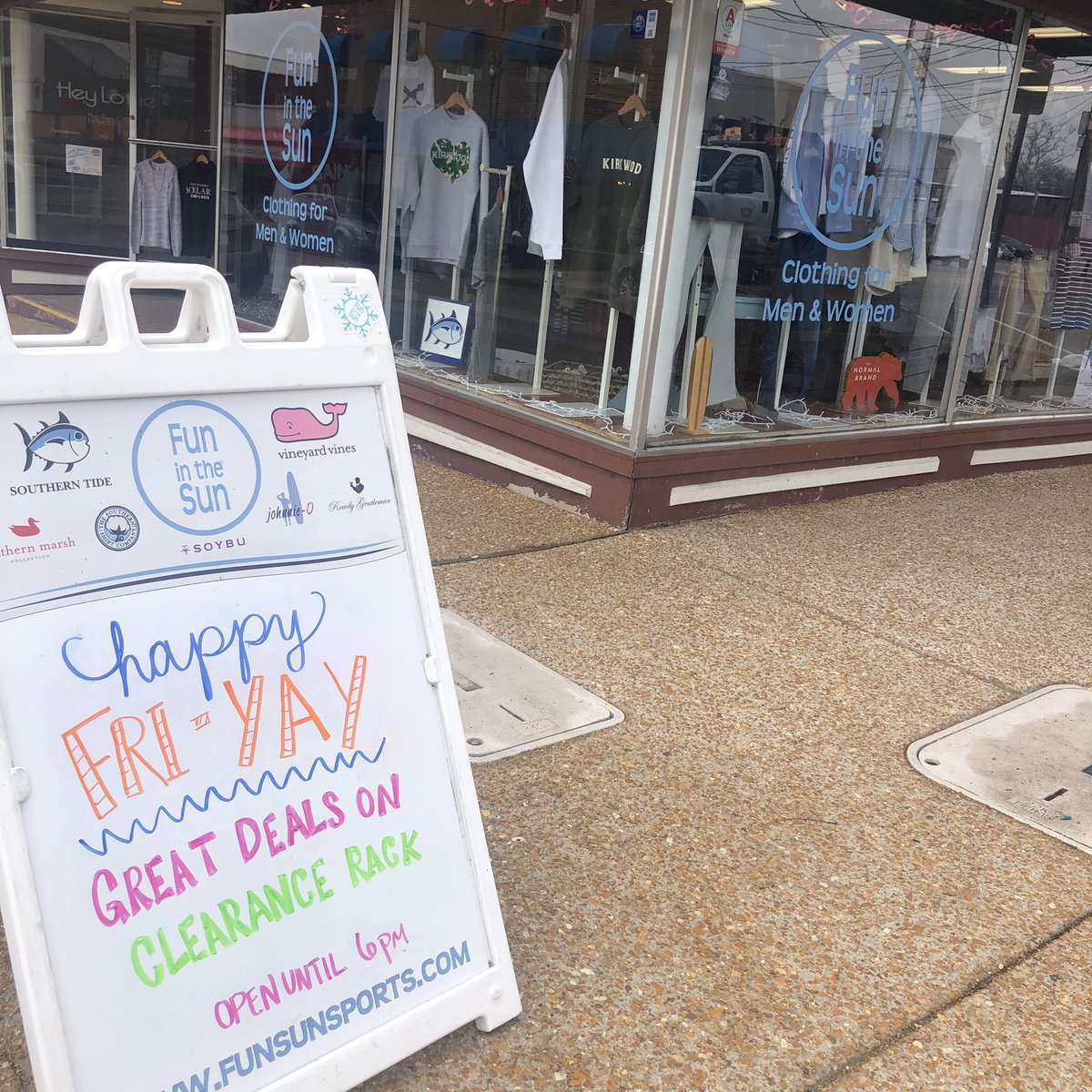 FunSunSports's tweet photo. #friyayvibes 🎉 Come check out some amazing deals! Open till 6pm! #clearance #TGIF #shoplocal #funinthesun ☀️ https://t.co/A9twRqwElN