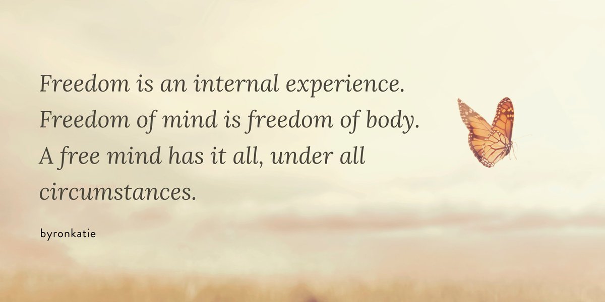 ByronKatie's tweet photo. The Work of Byron Katie is a meditative process of identifying and questioning any thought that would keep you from freedom and heaven on Earth. Everything you need to do The Work is available free at https://t.co/4J9oBI7StD.
#heaven #freedom #selflove #notice #questionedmind https://t.co/oG3OeEjupy