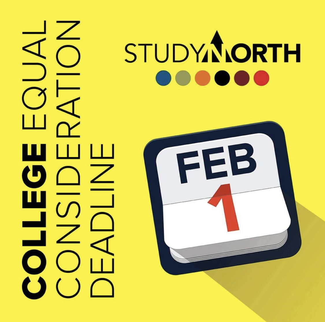 StudyNorth's tweet image. Hello Study North fam! Just a reminder that tomorrow is the deadline for the #EqualConsiderationDate! Don’t let a late application be the reason you don’t get into your dream program...good luck!👍#StudyNorth #EtudesNord