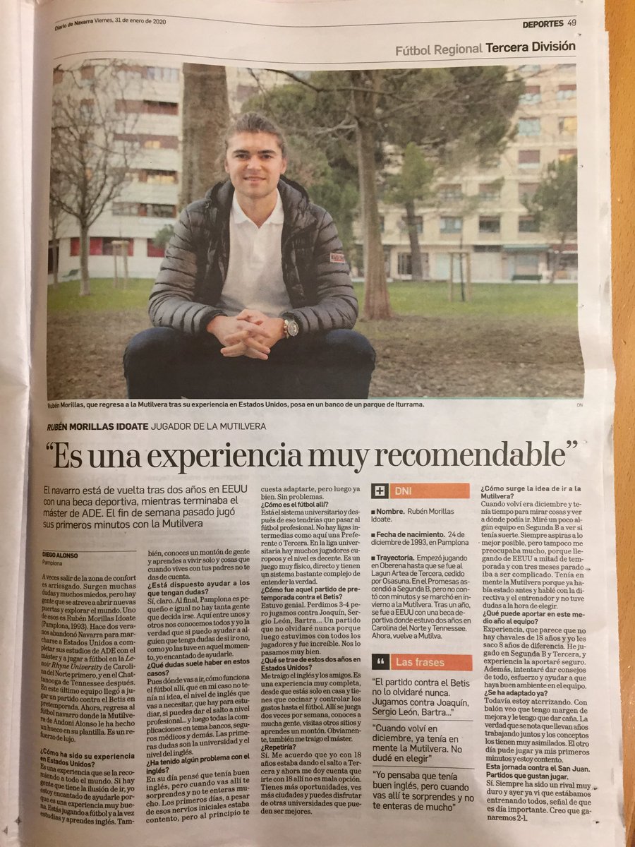 andonialo's tweet photo. Completa entrevista a nuestro refuerzo de invierno @Rubenmorillas10 jugador polivalente que nos nos aportará muchísimo! https://t.co/eMIFSb5prJ