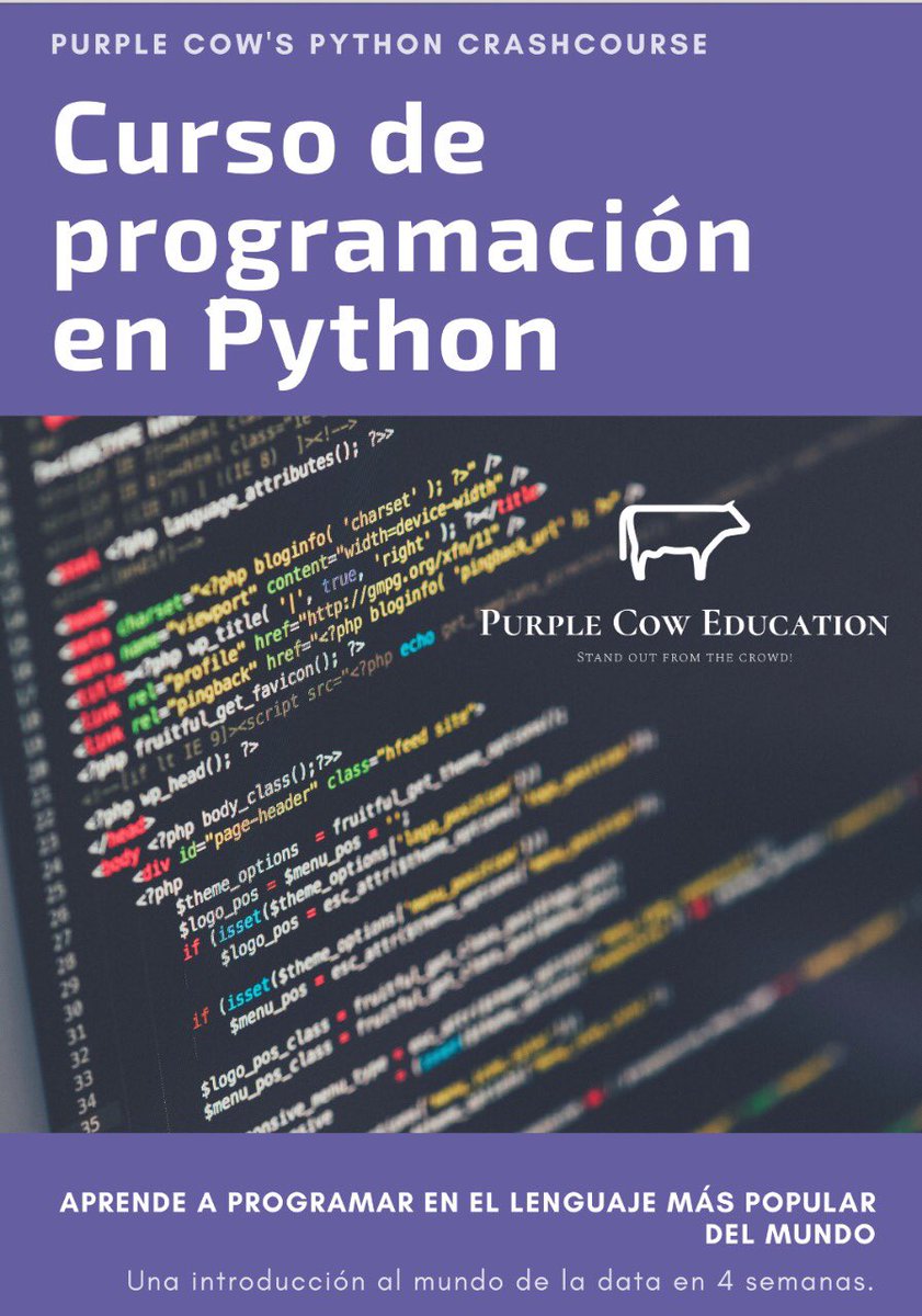 segunricardo's tweet photo. ¿Quieres aprender una habilidad que garantice tu futuro profesional ante la digitalización? ¡Aprende a programar! Iniciamos nuestro curso de #Python para principiantes este 10 de febrero en @PurpleCowMx. 

Estamos en @ThePoolMX Polanco. Info en https://t.co/BLPR55fyy0 🐍📲🖥💵 https://t.co/aqiCtvHyyF